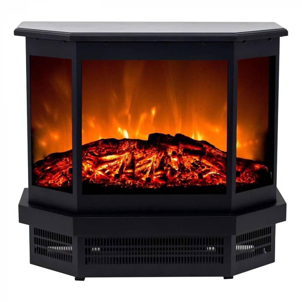 Cortez Elkamin | Fristående | Realistisk Flammeffekt & 1,5 kW Uppvärmning