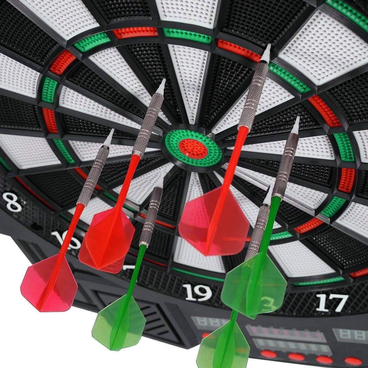Elektronisk darttavla med LED-display, 27 spel, 12 pilar