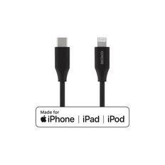 Deltaco USB-C till Lightning Kabel, 0,25m, 9V/2A PD, 5V/3A PD, 5V/2,4A, USB 2.0 - Svart