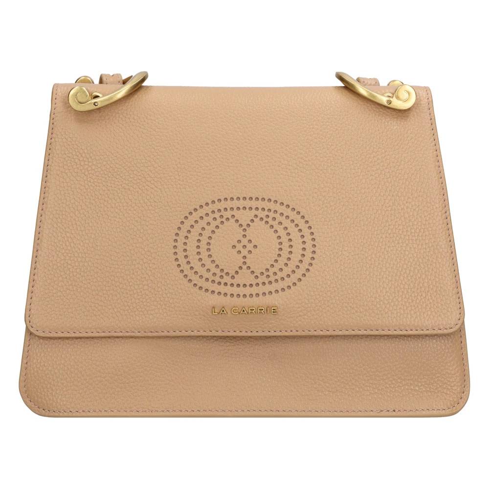 La Carrie Drillet Lædertaske - Tasker - Dame - Beige - ONE SIZE - Læder