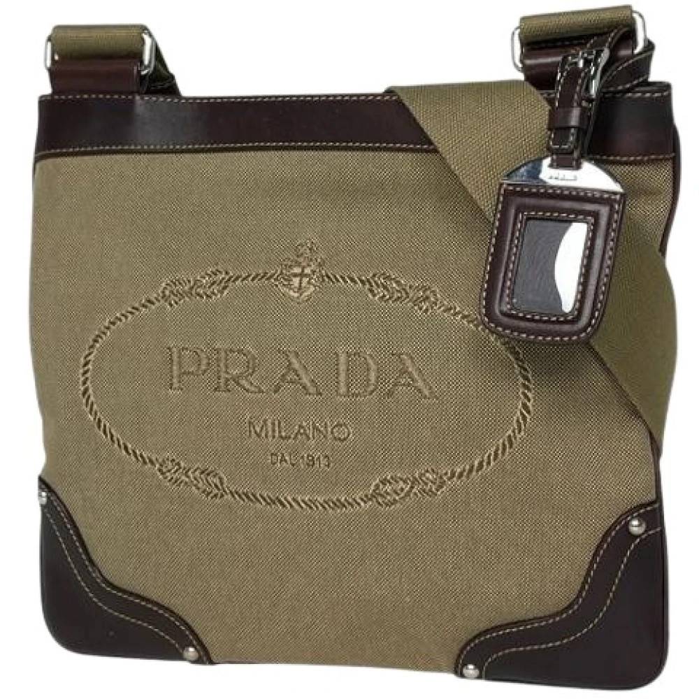 Prada Vintage Pre-owned Canvas prada-tasker - Vintage - Dame - Beige - ONE SIZE -