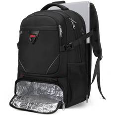 RAINSMORE Laptop ryggsäck 17,3 tum lunch skolryggsäck arbete ryggsäck med isolerat kylfack affärsresor notebookväska för män kvinnor pojkar tonåring svart