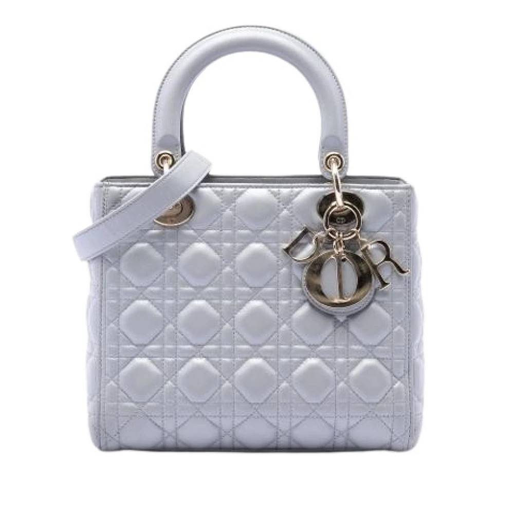 Dior Vintage Pre-owned Lady Handbag - Vintage - Dame - Grå - ONE SIZE - Læder
