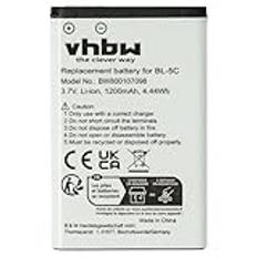 vhbw 1x batteri kompatibelt med Aiptek mini Pocket DV M1, Pocket DV C600 pro, Pocket DV T290 kamera (1200 mAh, 3,7 V, Li-Ion)