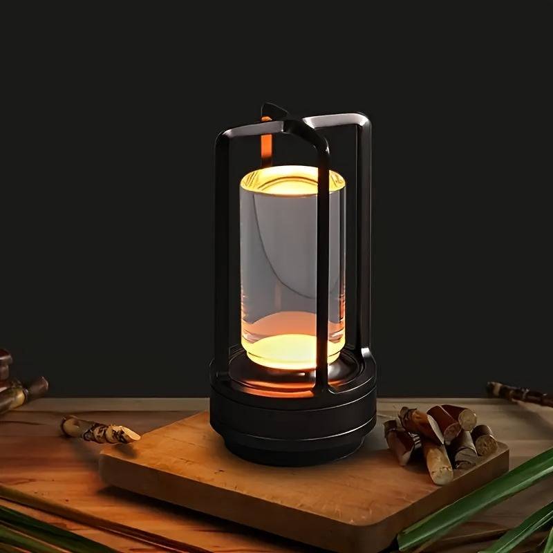 LumiCrystal - Uppladdningsbar Kristallbordslampa - Svart