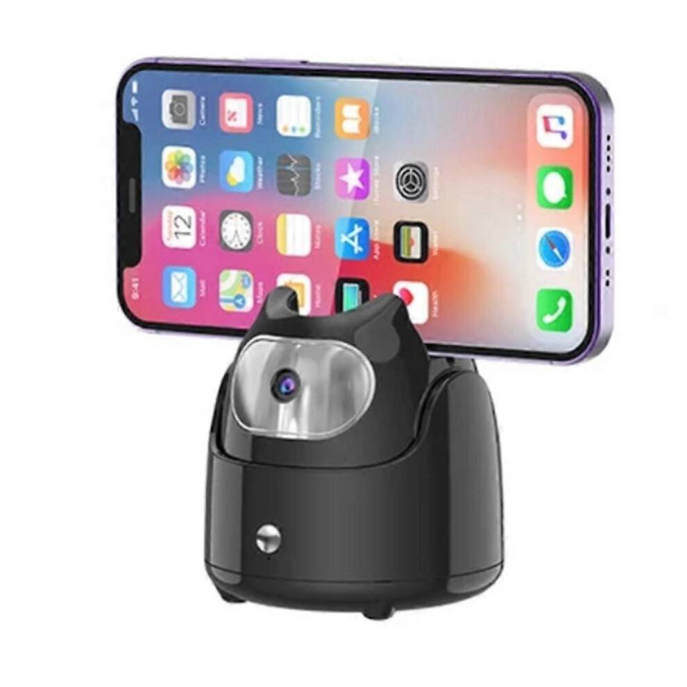 Automatisk ansigtssporing Gimbal mobiltelefonholder APP-fri AI ansigtsgenkendelse 360 roterende mobiltelefonholder