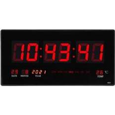 Vägg digital klocka led elektrisk kalender väggklocka med nattlig klocka hem sovrum kontor eu plug 110-220v hängande klocka