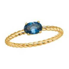 Carré Jewellery Carré 10-Karat ring med London Blue Topaz TR 4353 LBT