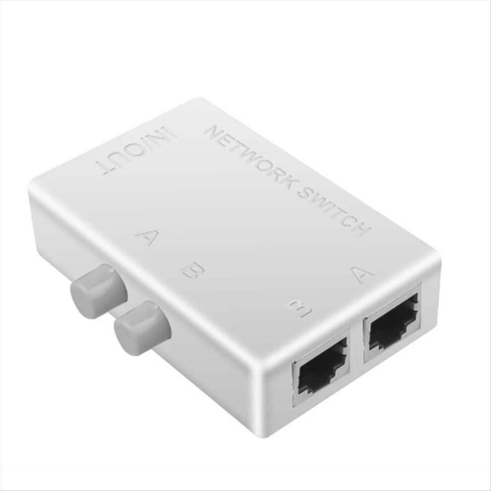 RJ45 Netværksswitch 2 Port LAN Ethernet Box Switcher Splitter Dobbeltvejs
