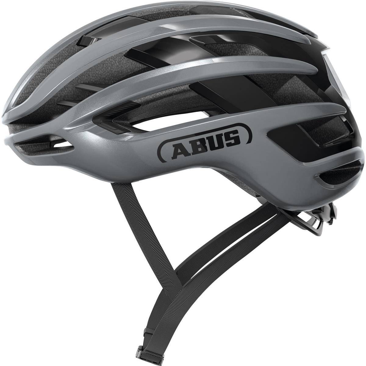 Cykelhjälm Abus AirBreaker 2.0 Graphite Silver (L)