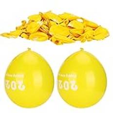 Fyearfly Gula ballonger gula latexballonger, 100-pack, nummerfest födelsedag bröllop juldekoration tillbehör