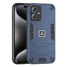 Smartphone Back Case Kompatibel med Motorola Moto G (2023) Fodral Military Grade Drop Proof Duty Helkroppsskyddsfodral TPU-gummi och hård PC-telefonfodral Fodral Matt texturerat skal Omslagspaket(Blu)