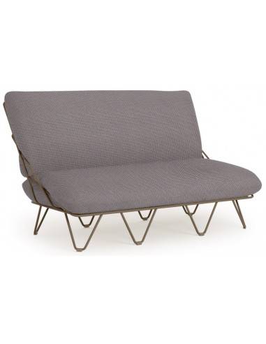 Diabla Valentina loungesofa i stål og tekstil 136 x 85 cm - Bronze/Domino Loto bronze meleret