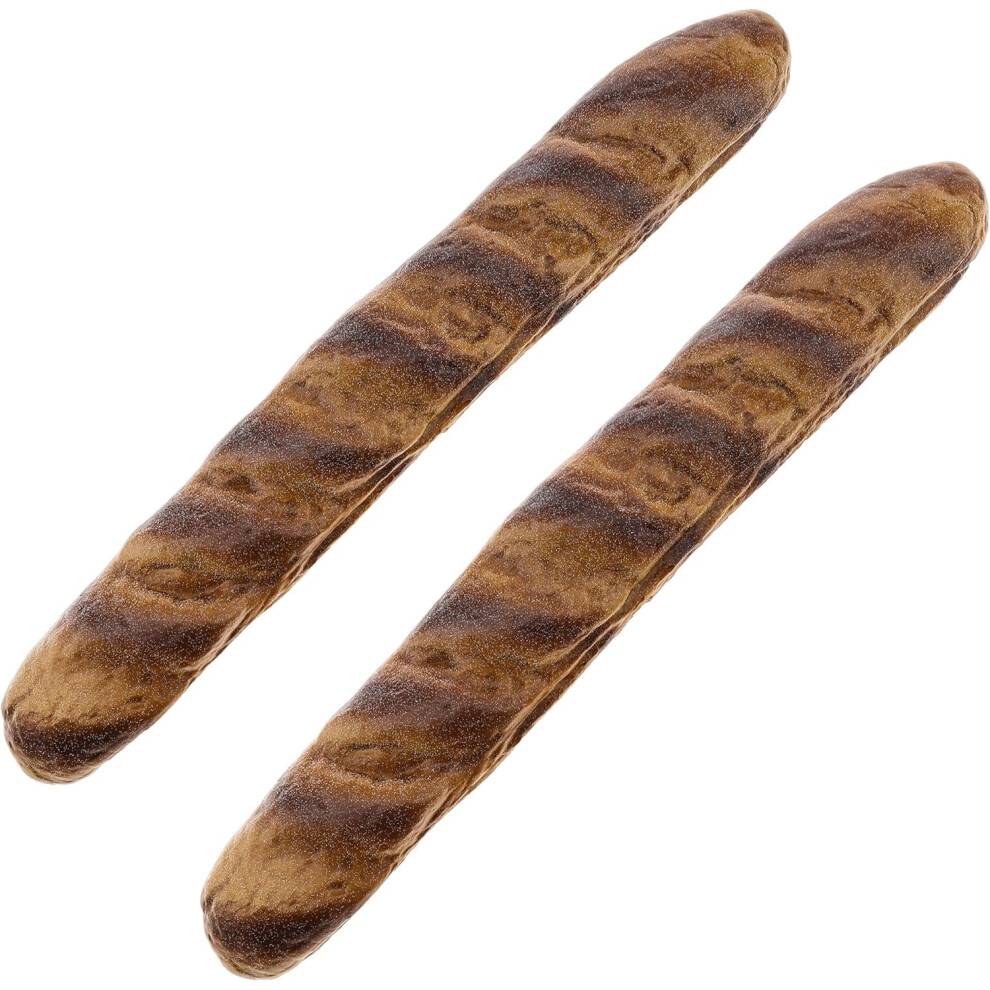 12,5 tommer kunstigt PU-brød realistisk falsk mad til udstillingsdekoration falsk lang baguette dessert fotograferingsrekvisitter - 2 stk.