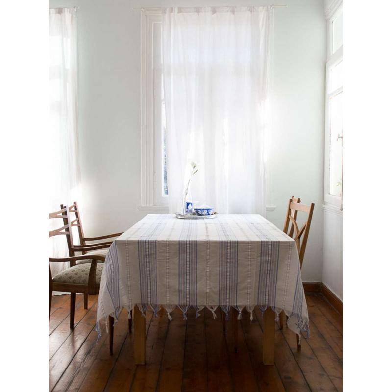Bordsduk 180x330 (greek blue/white)