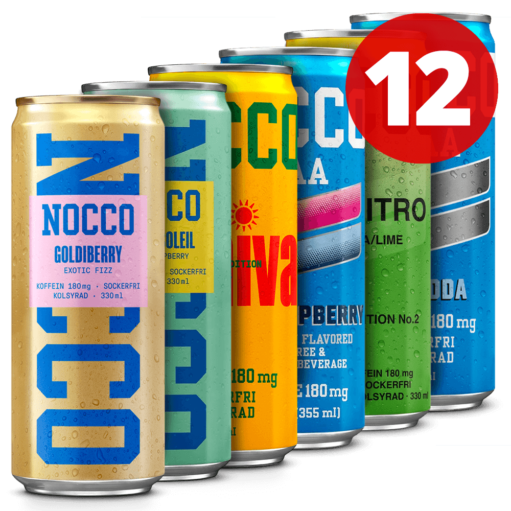 12 Mixed NOCCO - 12x330ml. (inkl. SE pant) - Energidryck