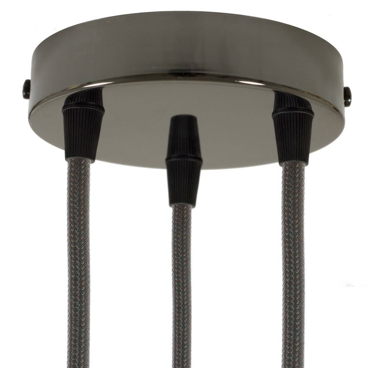 Roset til 3 lampe Ø12 cm - Konisk / Sort pearl