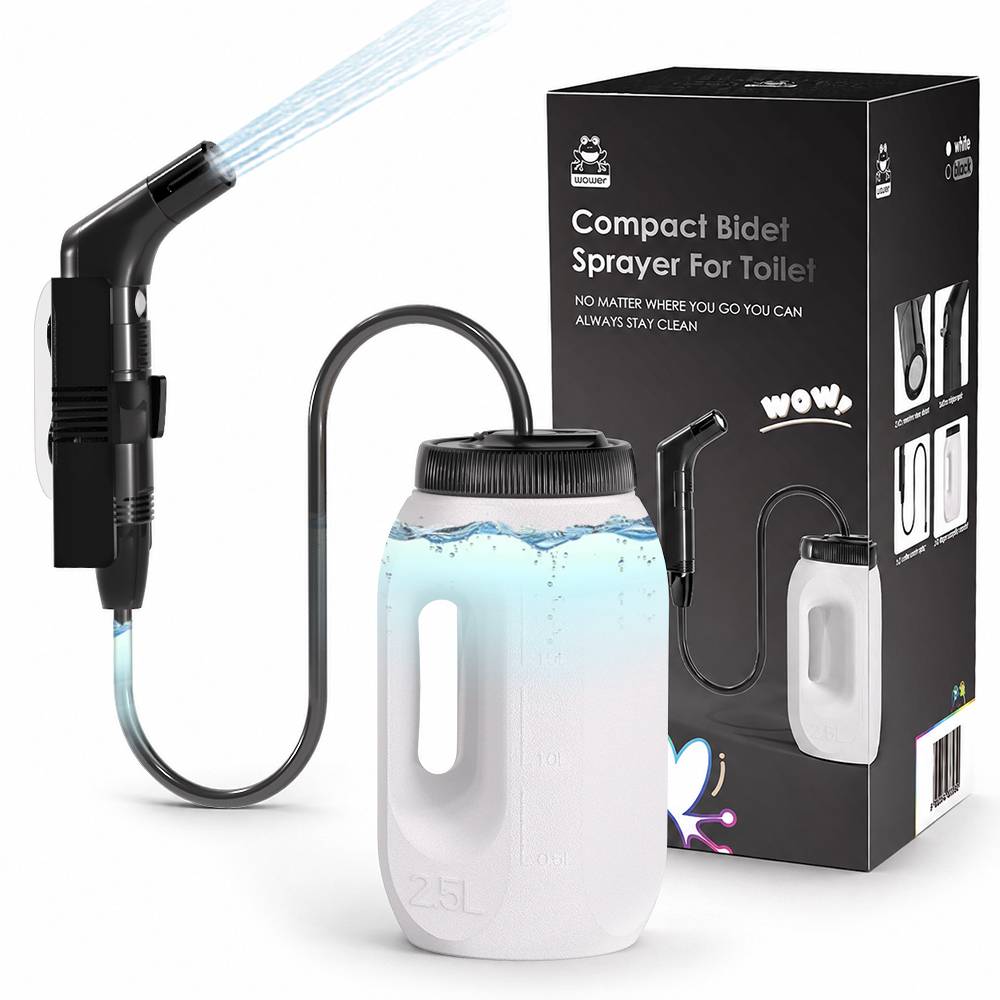 2.5L Portable Electric Bidet Rechargeable Shataf Hand Bidet Butt Sprayer for Personal Hygiene Cleaning Travel Camping Bidet