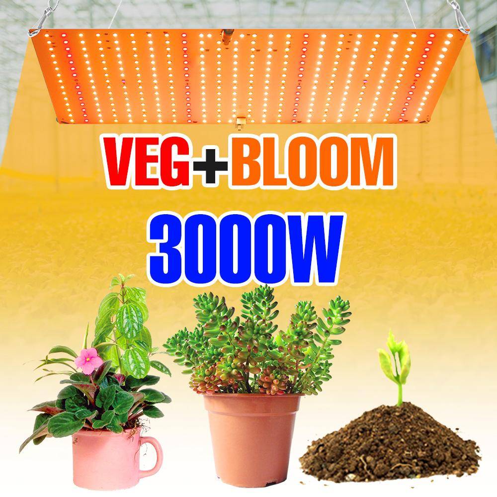 3000W Led Grow Light Phyto Lamp For Plants Bulb Full Spectrum Quantum Board Hydroponics Växtsystem Växthus Blommor Frön