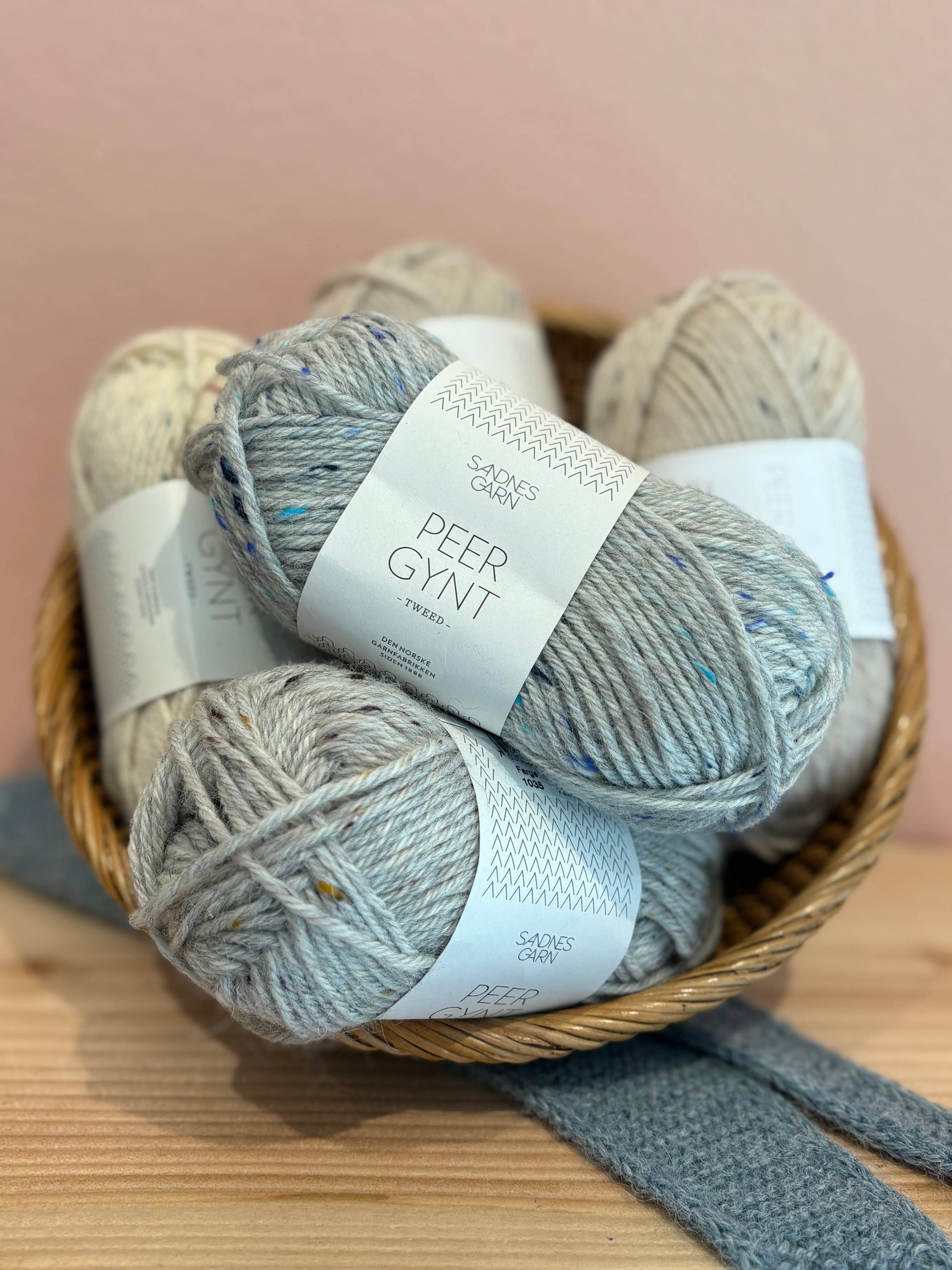 Sandnes Peer Gynt tweed - 5585 Marineblå natur tweed