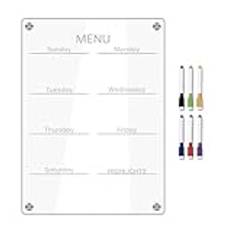 Wpsagek Rensa Planering Whiteboard, Kylskåp Planering Memo Board | Transparent återanvändbar magnetisk torrraderingstavla för planering | Multifunktionell anteckningstavla i akryl, planeringstavla med