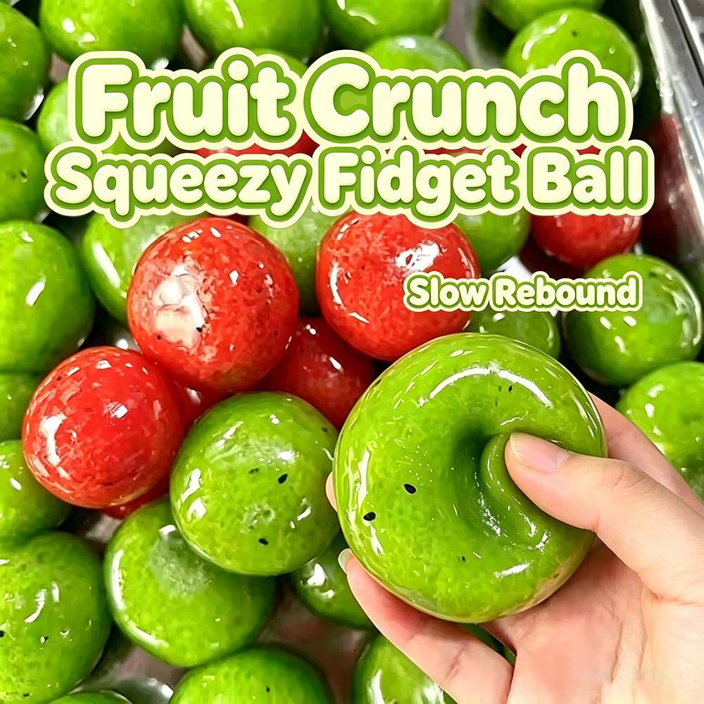 Ny Långsam Återhämtning Frukt Crunch Klämbar Boll Tillfredsställande Ljud ASMR Fidget Klämbar Leksak Vuxen Stresslindring Sensorisk Klämleksak Gåva