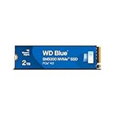 WD Blue SN5000 2 TB SSD, läshastigheter upp till 5150 MB/s, NVMe SSD, intern SSD, PCIe Gen4, gratis Acronis True Image datamigreringsprogramvara, intern solid state-enhet.