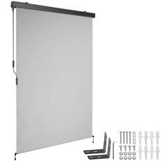 Lodret markise Eloise med 2 vægbeslag - 120 x 250 cm,lysegrå