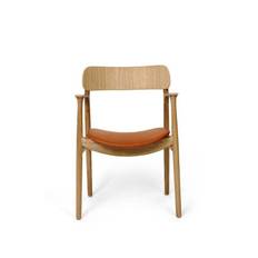 Bent Hansen Asger Spisebordsstol Eg/Lys Olie Cognac Zenso 2 Læder
