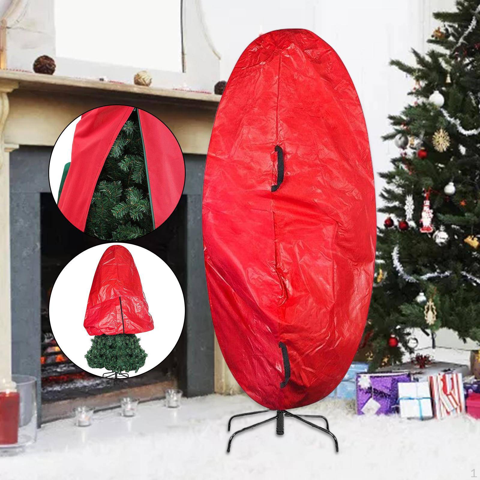 Christmas Tree Decorations Storage Bag Premium Upright Tear Proof Store up to 5/6/8ft Oval cm green