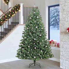 vidaXL Kunstigt Hinged Juletræ Grøn 270 cm PVC og metal