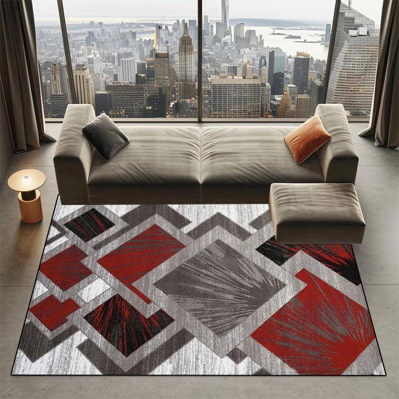 Abstract Art Lines Carpets for Living Room Europe Home Decoration Sofa Area Large Size Rugs Lounge Non-slip Washable Floor Mats 60x90cm