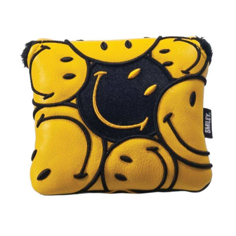 Smiley Stacked Mallet Putter Headcover.