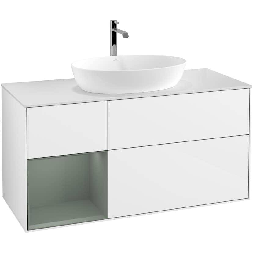 Tvättställsskåp Villeroy & Boch Finion med 3 Lådor Hylla och Bänkskiva för Fristående Tvättställ från Artis & Collaro