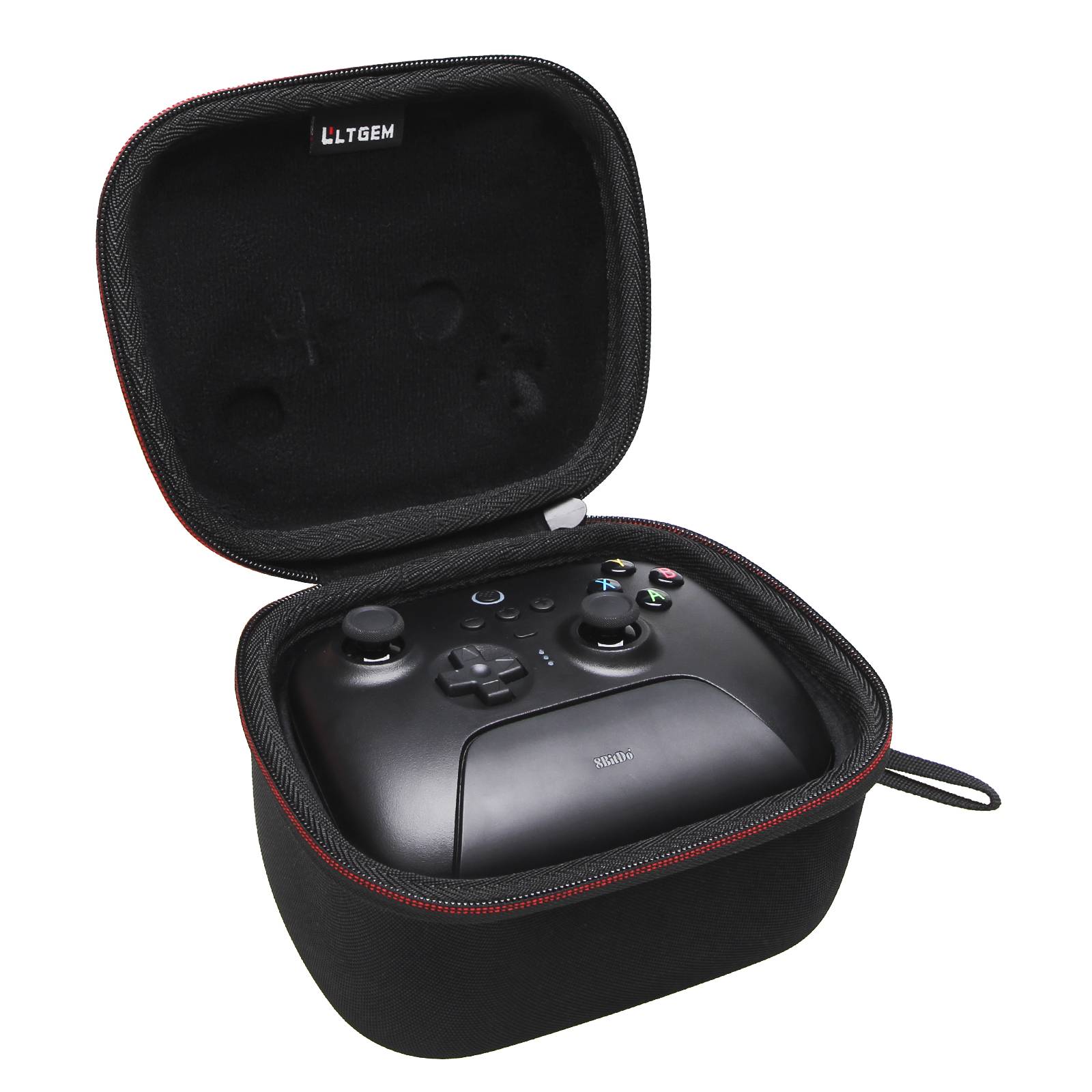 LTGEM EVA case for 8Bitdo Ultimate 2/Ultimate Bluetooth Controller with Charging Dock (Black) - Travel Carrying Storage Bag