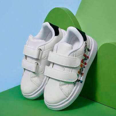 Casual sneakers med tecknat mönster, halkfria och slitstarka vardagsskor för dagligt bruk, barnsneakers för pojkar och flickor inför skolstart - Multifärgad (EUR34,EUR35,EUR36,EUR37,EUR38,EUR39,EUR27,EUR28,EUR29,EUR30,EUR31,EUR32,EUR33)
