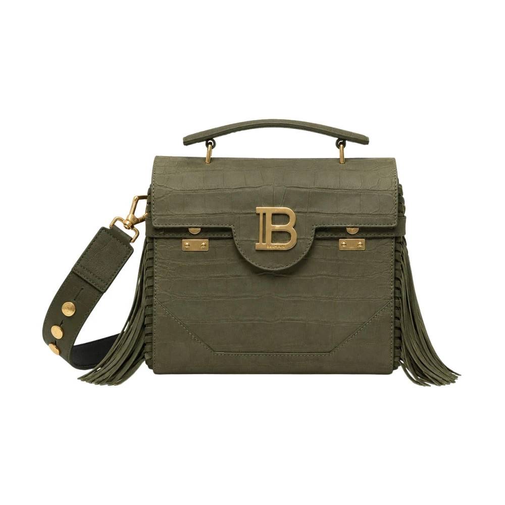 Balmain Skuldertaske - Tasker - Dame - Grøn - ONE SIZE - Uld