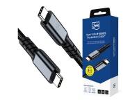 (ComputerSalg) 3mk Hyper Cable N-SERIES USB-C / USB-C Thunderbolt 4 2 m 48V/5A 40Gb/s 240W 8K60Hz - sort