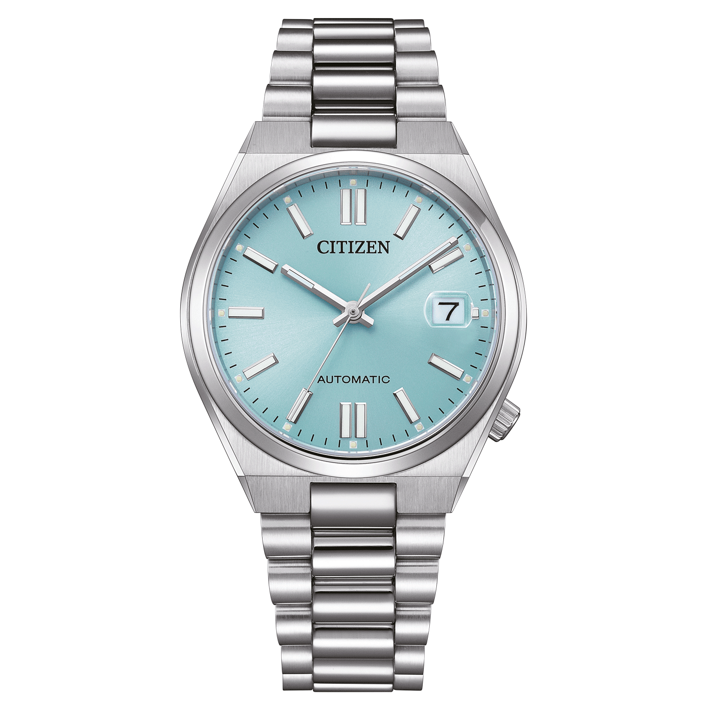 Citizen TSUYOSA NJ0200-50L | Herrklocka med Turkos urtavla | 37 mm | Automatisk | Rostfritt stål | Armbandsur