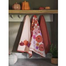 Next Set of 3 Orange Pumpkin Tea Towels