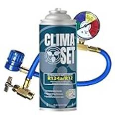 ClimaSet Replacement R134a Gas för billuftkonditionering med slang – Naturmedveten – Giftfri – Korrosionsbeständig – Lätt att använda på egen hand – 465 g