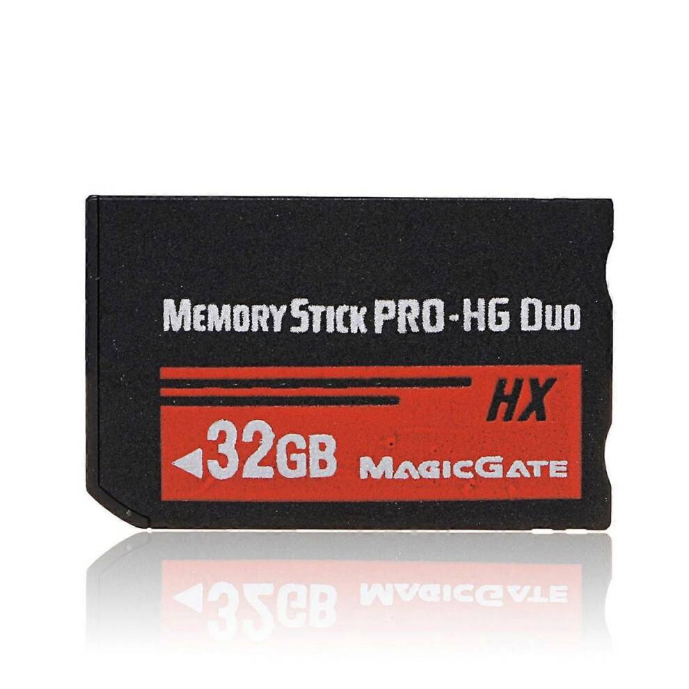 32 GB Memory Stick Pro Duo-minneskort kompatibelt med PSP- och Cybershot-kameror, hög hastighet