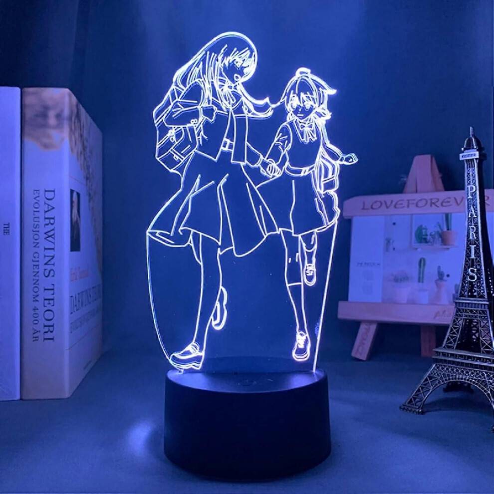 Koito Yuu Nanami Touko Anime Figur Sovsal Manga Touch 3D Neonlampa för Nattduksbord Barn