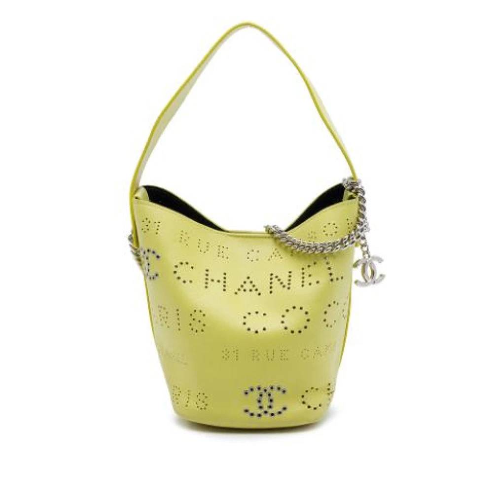 Chanel Vintage Pre-owned Vintage Bucket Bag - Vintage - Dame - Gul - ONE SIZE - Uld