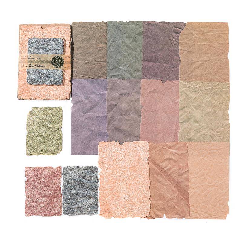 28 st/förpackning Vintage Reliefs Texturpapper DIY Scrapbooking Collage Material Dekor Junk Journal Estetik papper
