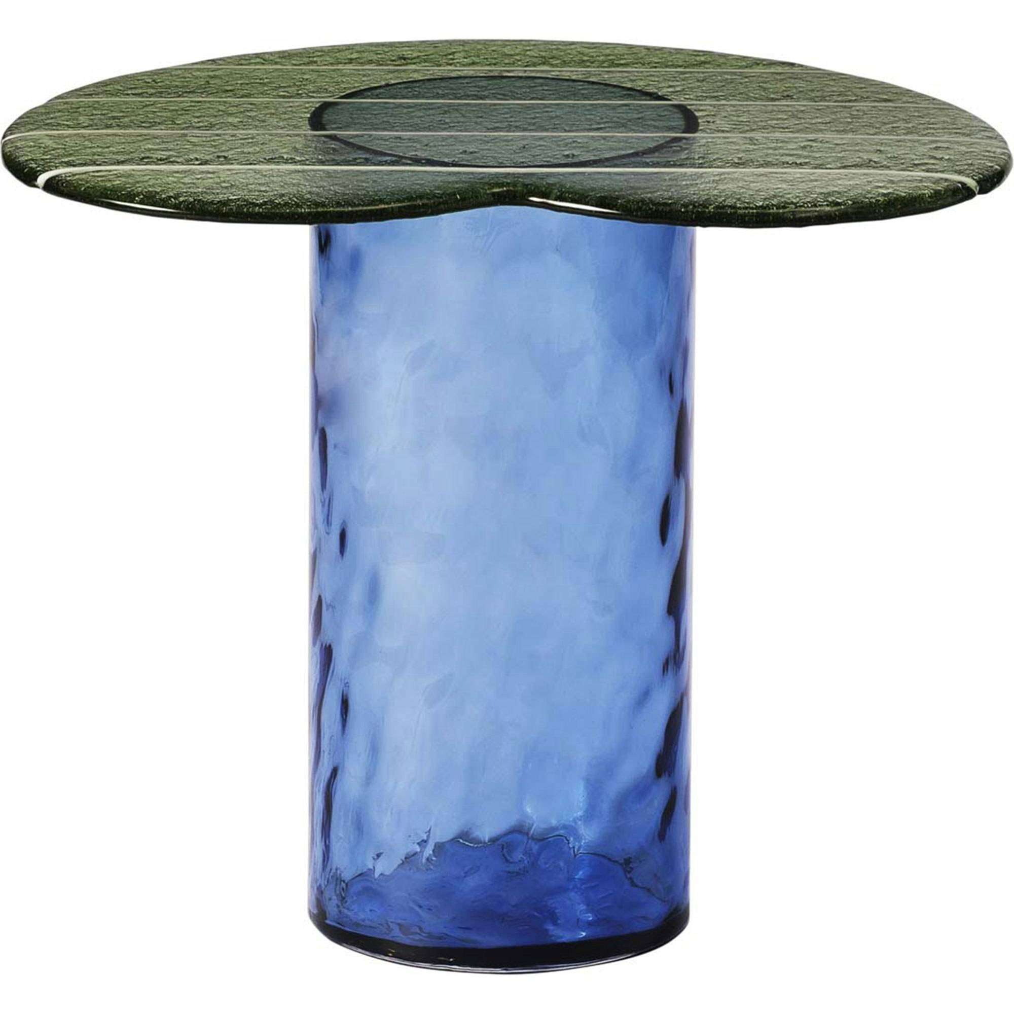 Miniforms Striche Side Table Mint Green / Blue - Sidebord & Aflastningsbord Mundblæst Glas Blå - TS150-1NO7.