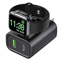 BeaSaf iPhone Fast Charger, 24 W USB C-laddare för iPhone 12/12 Mini/12 Pro Max, USB C väggladdare med hopfällbar Apple Watch trådlös laddare, PD-laddare för iPhone, Apple Watch, AirPods Pro, iPad Pro