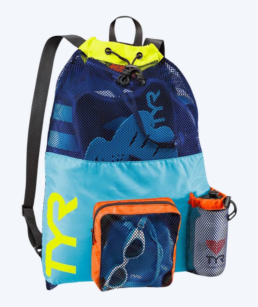 TYR simnät - Big Mesh Mummy 40L - Gul/multifärgad - Nätpåsar / Mesh Bag