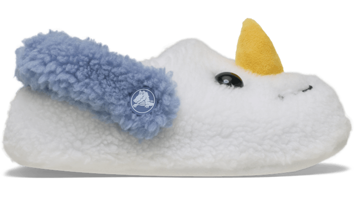 Crocs kids Toddlers Classic Cozzzy Snowman Slipper Slippers Snow White/Astro Blue 24