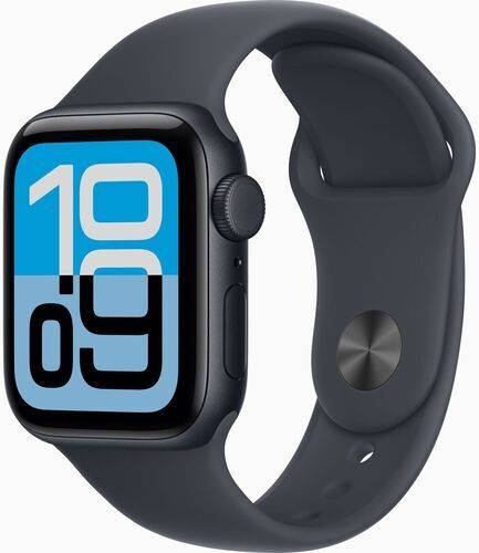 Apple Watch SE 3 40 mm (2025) | GPS + Cellular | Midnatt | sportarmband Midnatt S/M